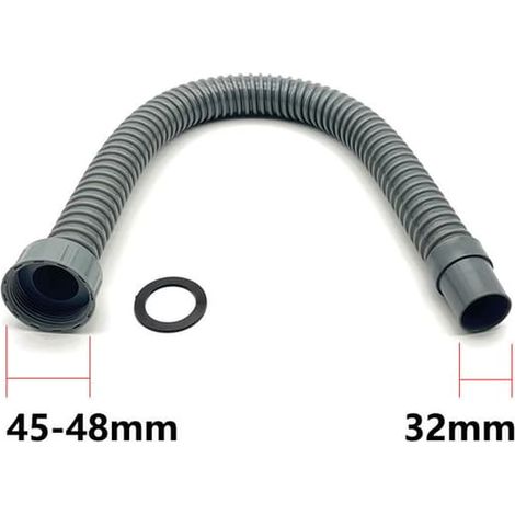 BelleRise - Tuyau d'évacuation flexible 45-48 mm/32 mm, pour raccordement au robinet d'eau (1/5)