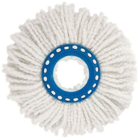 Lot De 2 Têtes De Rechange Clean Twist Disc Mop, Idéal Pour Les Carrelages Et Sols En Pierre 16CM
