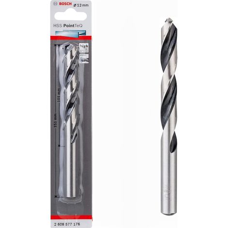 Bosch Professionel HSS- PointTeQ Ø 12 mm x101 x 151 mm Metallbohrer-