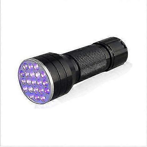 Lampe torche UV à lumière noire, mini détecteur de lumière noire 395 nm à 21 LED pour l'urine de chat/chien, les taches d'animaux domestiques et les punaises de lit, compatible avec un éliminateur d'o (1/5)