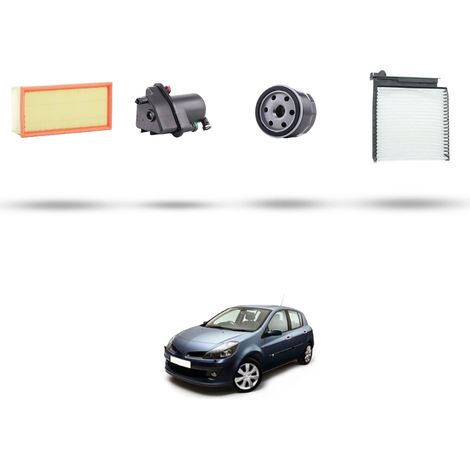 Kit tagliando 4 filtri compatibile con Renault Clio III 1.5 DCI 50kw Dal 2005 (1/5)
