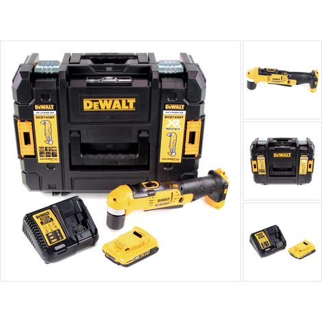 Trapano angolare a batteria Dewalt DCD 740 D1 18 V 33 Nm + 1 batteria da 2,0 Ah + caricabatterie rapido + TSTAK