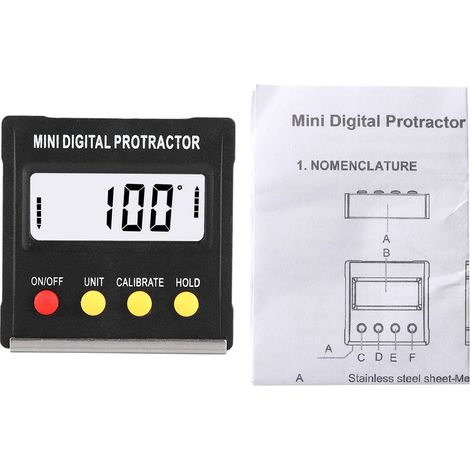 Mini Rapporteur Numérique Électronique LCD avec Niveau à Bulle et Inclinomètre pour Mesures de Précision (1/5)