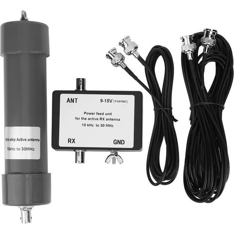 Antenne active Mini Whip 10 KHz - 30 MHz avec cble portable pour communication radio (1/5)