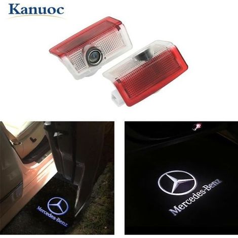 2pcs LED de la porte de voiture LOGO PROJECTOR SHOSTHED Lampe ombre pour Mercedes - Benz W166 W212 W213 W176 W177 V177 W246 W247 W20 (1/4)