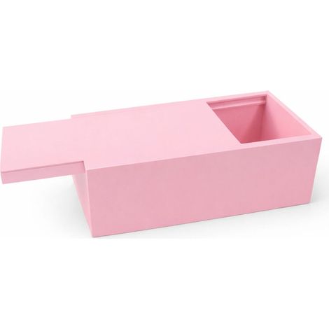Rosa Aufbewahrungsbox mit Schiebedeckel für kleine Gegenstände (1/3)