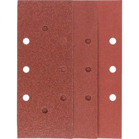 BOSCH 2609256B07 Feuilles abrasives pour ponceuse vibrante, set de 10 pièces (1/2)