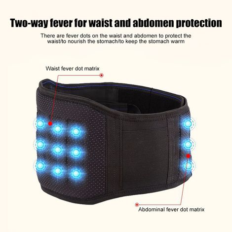 Ceinture de soutien lombaire magnétique auto-chauffante pour le bas du dos et la taille (1/5)