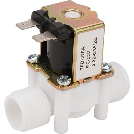 12V G1/2" NC Water Solenoid Valve, Electrical Inlet Solenoid Valve for Water Distribution (1/5)