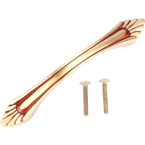 Poignée De Meuble En Laiton Double Trou - Finition Or Rose Résistante À L'oxydation - Pour Tiroirs Et Portes De Cuisine - Lot De 2 (1/5)