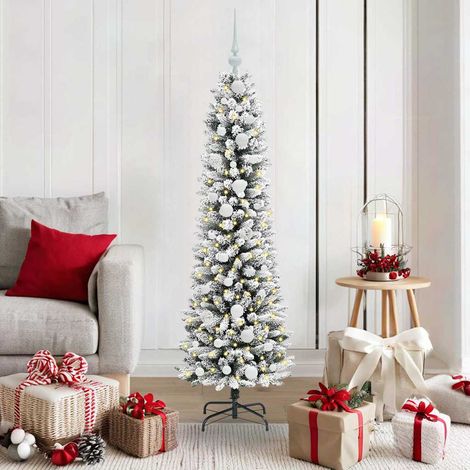 Künstlicher Weihnachtsbaum mit 150 LEDs mit Ständer Weiß 150 cm (1/5)