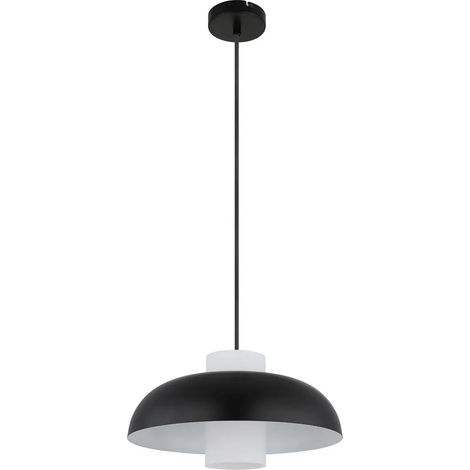 [GEBRAUCHT] B-Ware Globo Pendellampe Hängeleuchte Lowe Schwarz Matt Metall ø 38 Cm E27 Led Leuc444 (1/2)