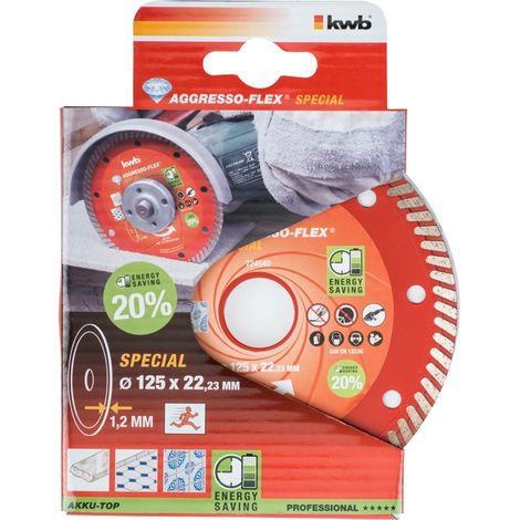 KWB 49724540 DISCO RADIAL DIAMANT, ROJO, 125 MM (1/4)