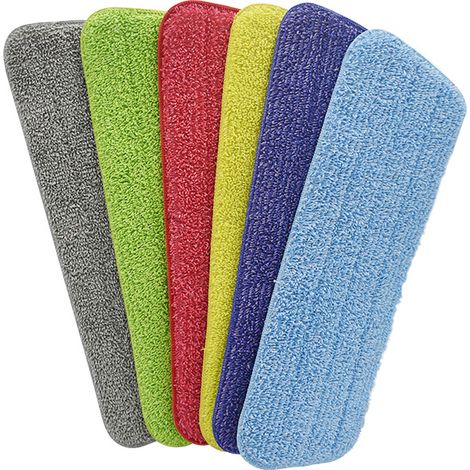 6pcs Mop Remplacement,Housse de Nettoyage de Rechange Mop Remplacement des Tampons,Microfibre de Pulvérisation de Balai pour les Serpillères Spray, 40  12.5 cm