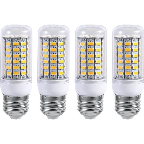 Ampoule LED, 4 unités, culot E27, 10W, 220V, blanc chaud, pour usage résidentiel, commercial ou remplacement des sources lumineuses conventionnelles.-AquaForge (1/3)