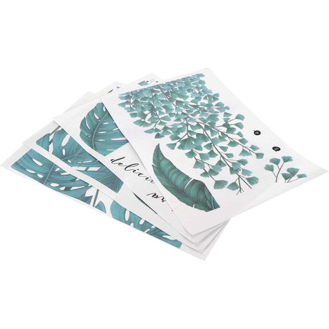 Sticker mural DIY - Motif plantes vertes innovant - Décoration pour la maison, la chambre et le salon (1/5)