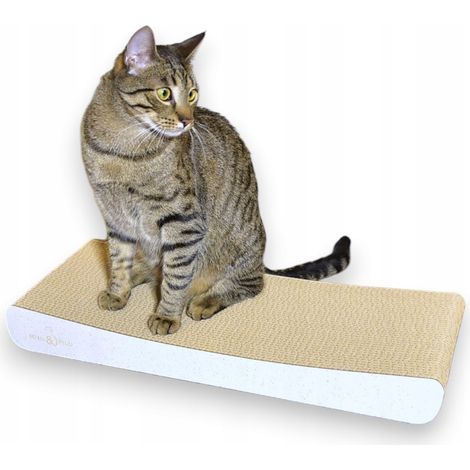 Rascador para gatos Sigma  blanco  58x6,6x24 cm  MruuPruu (1/5)