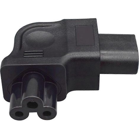 Adaptateur de prise de courant IEC320 C8 vers C5 avec connecteur coudé à gauche (1/4)