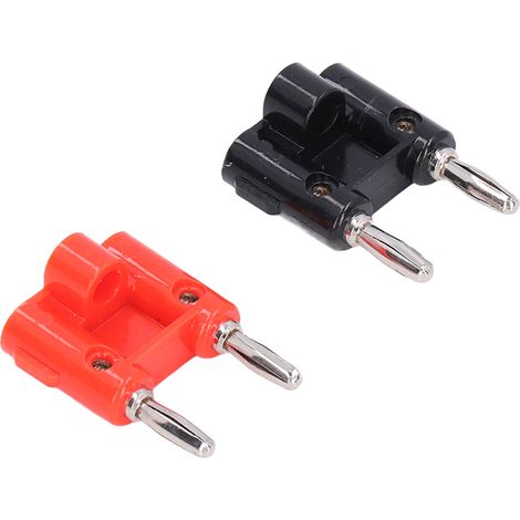 2-teiliges Bananenstecker-Set (4 mm, zweireihig, Kreuzverbinder) für Audiolautsprecher (1/5)