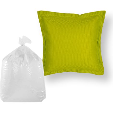 Soo Santaï Set Small Cushion Floating coussin flottant + polystyrène 45x45x25cm, résistant aux UV, Vert (1/2)