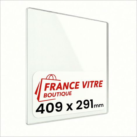 EFEL - modèle : symphony-bois - 409 x 291 x 4 mm - Vitre de cheminée pour insert et poêle à bois - verre de rechange - jusqu'à 800°C
