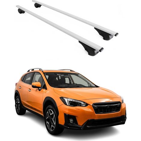 OMAC Barres de toit pour Subaru XV I 2012-2017 – TÜV / DIN 75302:2019 – Antivol inclus – Charge max 75 kg – 2 barres Argent (1/4)