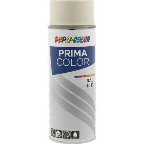Bombe de peinture acrylique - Blanc perle - RAL 1013 - Brillant - Tous supports - Prima Color - 400ml
