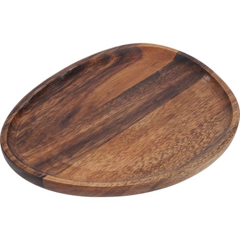 Plateau de rangement en bois irrégulier, organisateur de fruits et de collations, accessoire de table, décoration pour assiette de restauration rapide, 26 x 21 cm (1/5)