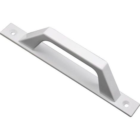 Poignée droite en aluminium blanc pour portes coulissantes ou amovibles - 200 x 24 x 43 mm Poignée fonctionnelle et confortable (1/4)