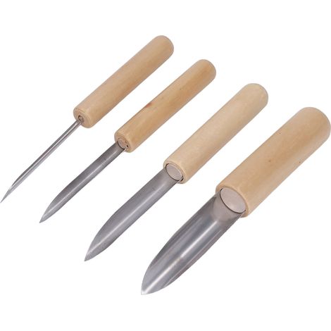 4 emporte-pièces semi-circulaires, outils de poterie, emporte-pièces ronds pour la sculpture d'argile, outils de perçage en acier inoxydable pour la sculpture d'argile et de pierre, pour la fabricatio (1/5)