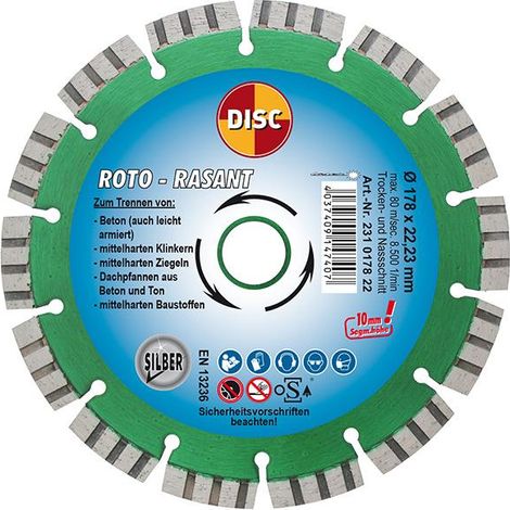 Dia-TS Roto-Rasant 180x22,2 10 mm Turbosegmente