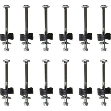 Lot de 12 vis et boulons pour trampoline, boulons et écrous, entretoises pour poteaux de clôture, accessoires de remplacement pour trampoline (1/5)
