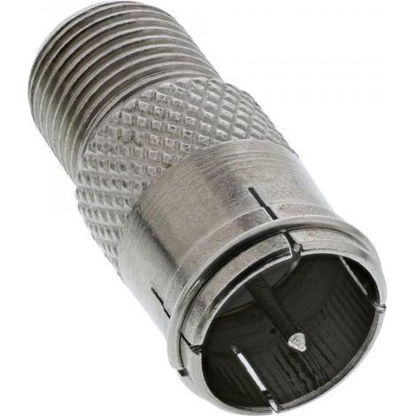 Adattatore inline adapter f-quick stecker to f-buchse tipo maschio/femmina metallo (1/3)