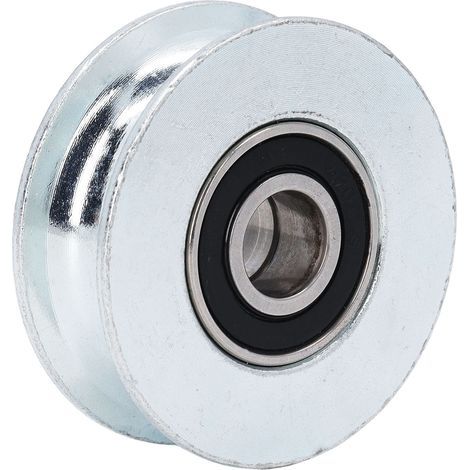 Poulie à roulement à rainure en U, roue de guidage en acier allié pour projets de suspension de porte coulissante, diamètre extérieur de 64mm, trou central de 15mm (1/5)