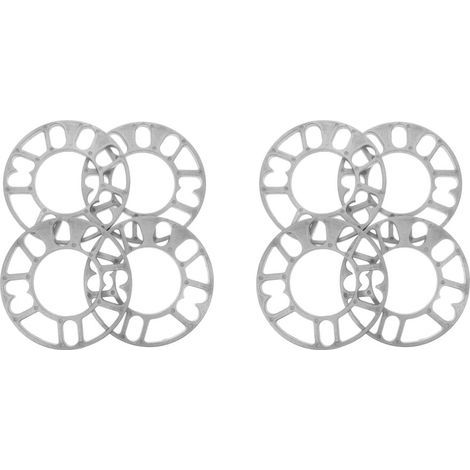 8Pièces Accessoires De Roue En Métal Argenté Pour Stabilité Auto (1/2)