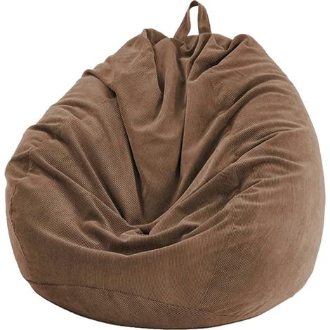 Pouf en velours côtelé sans garniture, pouf gaming pour adultes et enfants, grand modèle confortable à dossier haut pour intérieur et extérieur.