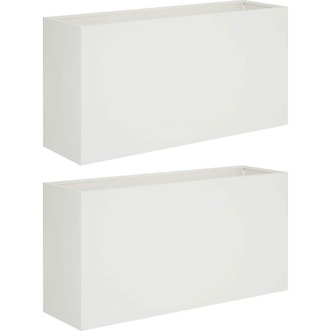 Cache-pot de jardin 2 pc Blanc 100 x 30 x 50 cm vidaXL