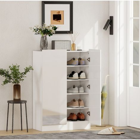 Mobile scarpe a 5 livelli per 20 paia, ripiani regolabili, 72 x 34,5 x 103 cm, bianco OKMYHOME (1/5)