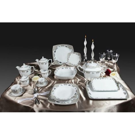 Servizio di piatti da tavola + the + caffe' shabby venus porcellana 95 pezzi (1/3)