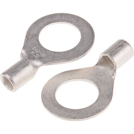 Cosses à œillet RS PRO, Non-isolé, 10mm², 13mm, 22mm