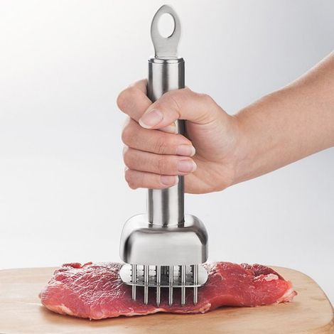 Attendrisseur de viande à aiguilles carrées et rondes en acier inoxydable Modèle 1 (1/5)