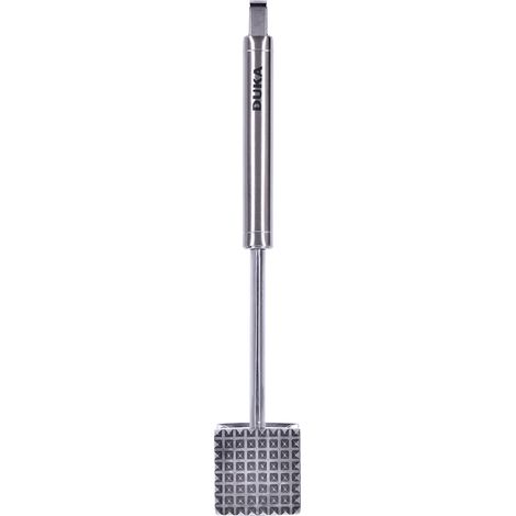Attendrisseur à viande, acier inoxydable, 28,8 cm, double face, escarpement, duka (1/3)