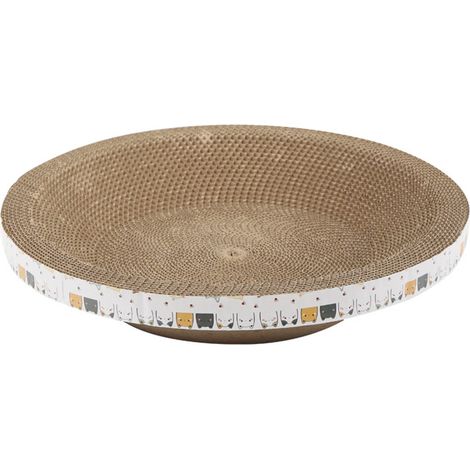Grand griffoir rond ondulé pour chat, coussin anti-griffures pour lit et meubles, protection pour nid. (1/5)