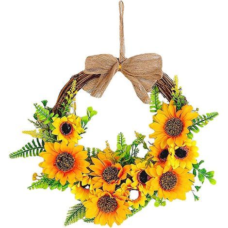 Artificial Flower Wreath Decoration, Door Wreath, Wall Wreath, Front Door Wreath, Artificial Floral Door Wreath, for Home, Parties, Doors, Weddings (1/5)