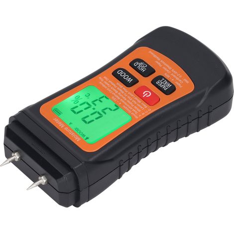 Holzfeuchtemessgerät mit LCD-Bildschirm, tragbarer Multifunktionsdetektor mit doppeltem Schutz, für den Einsatz in Industrie und Baustelle, präzise Materialmessung (1/5)
