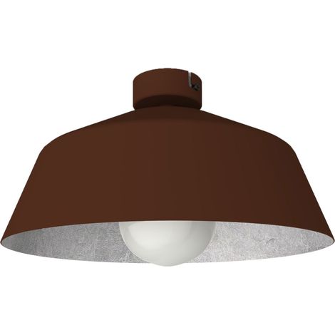 LUMICOM TOKYO Plafoniera, 1xE27, max 42W, metallo, corten/foglia argento, D.35cm (1/2)