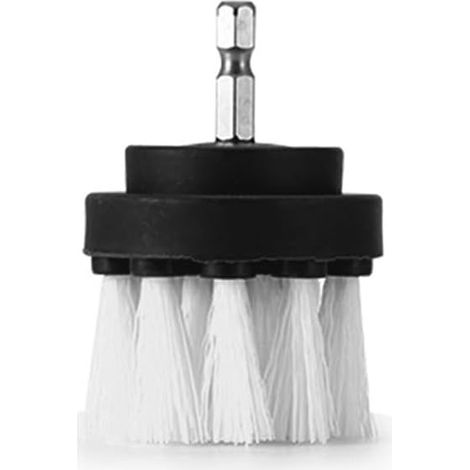Brosse de nettoyage pour perceuse baignoire, douche, sol, carrelage, joint et moquette – Brosse en nylon de 50 mm avec tige hexagonale de 6,35 mm (1/2)