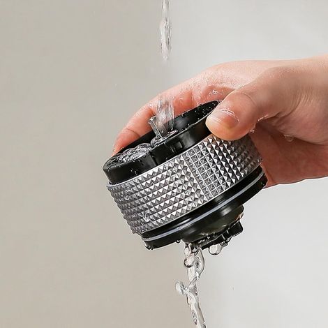 Moulin à café électrique avec disque de broyage en céramique, broyage automatique par simple pression et mouture réglable, idéal pour la cuisine, les voyages et le camping, noir, 18,8 cm (7,4 pouces). (1/5)