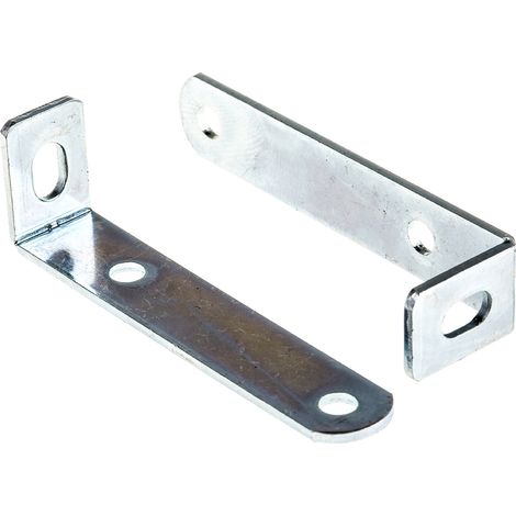 Rs Pro – Équerre de fixation en acier plaqué zinc – Lot de 10 – Dimensions 15 x 50mm x 10mm – Supports d'angle avec 3 orifices de fixation (1/2)