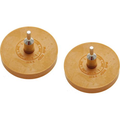 Promo 2 roues disques gomme caoutchouc pour enlever eliminer les adhesifs (1/2)